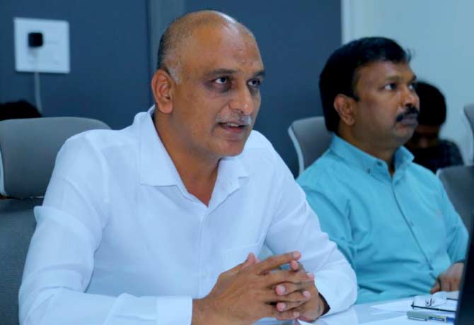 Harish Rao review with medical officers of flood areas
