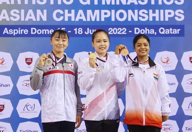 Bronze for Pranati in Asian Gymnastics