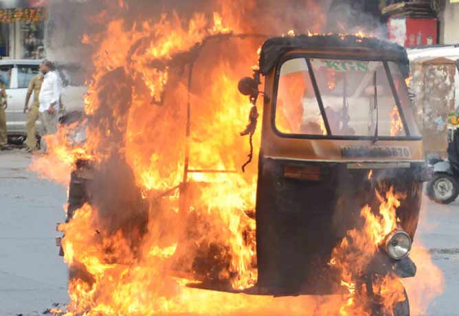 Fire in auto: Missed threat to students