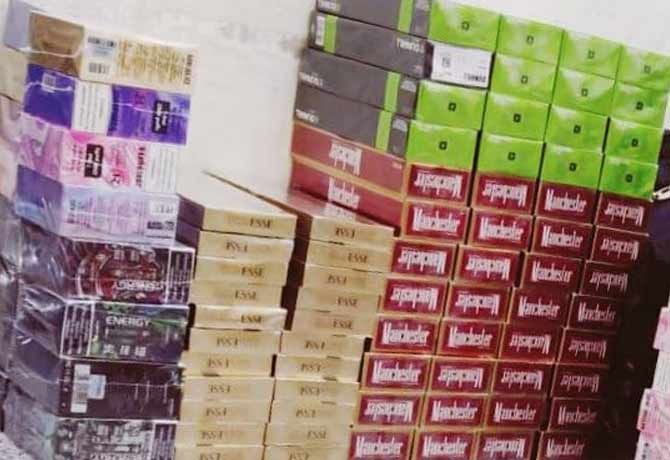 Foreign cigarettes Seized at Shamshabad Airport