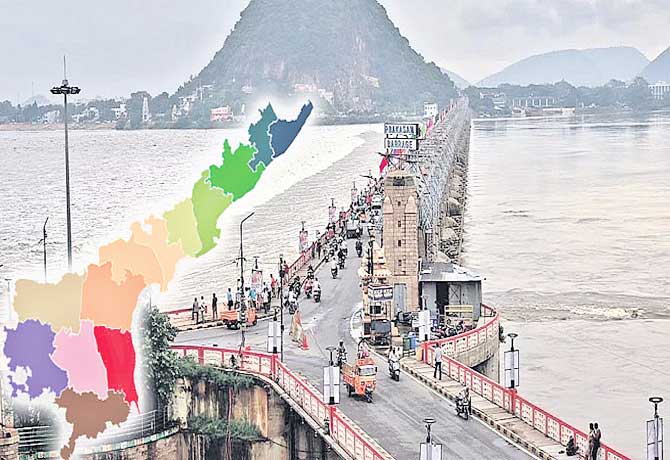 Two illegal barrages on Krishna river in AP