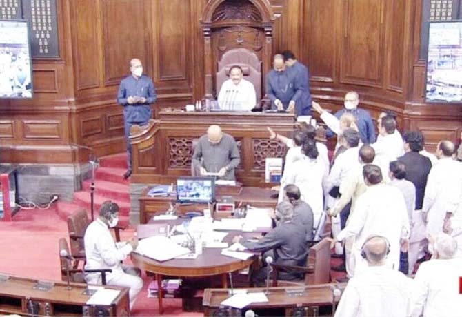 Monsoon session of Parliament started with a bang