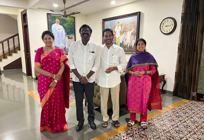 Minister Puvvada Ajay Kumar met AP CM Jagan
