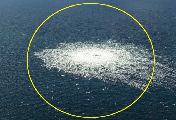 Gas leakage explosions in the Baltic Sea
