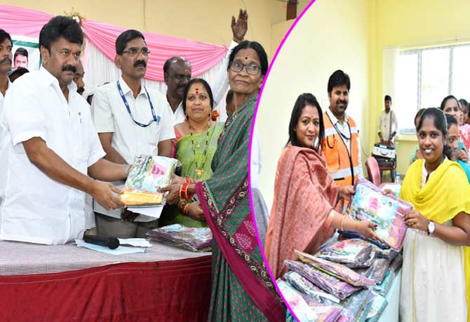 GHMC Mayor Vijayalakshmi Distributes Bathukamma sarees