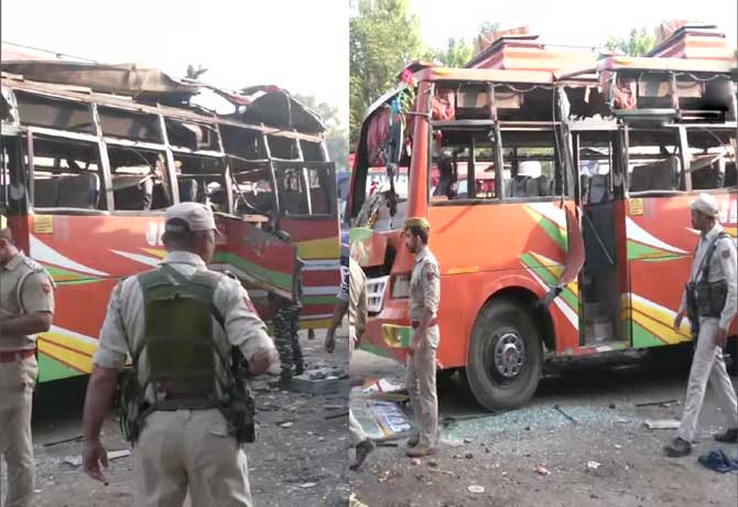 Two bomb blast in buses in Jammu kashmir