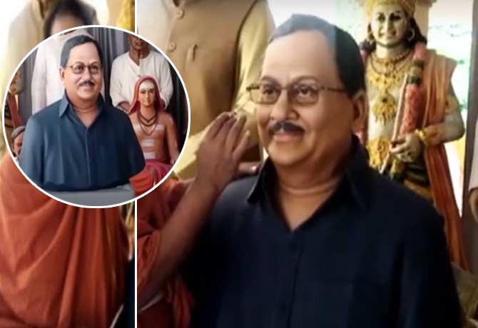 Tollywood late actor Krishnam Raju Statue completed