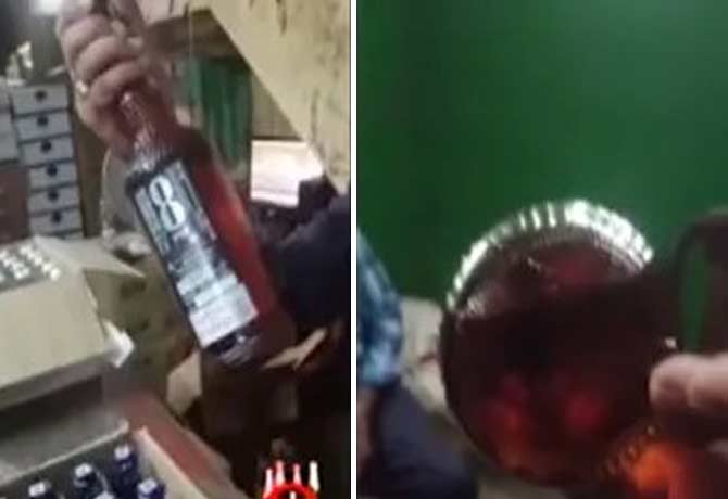 snake found in liquor bottle in guntur district