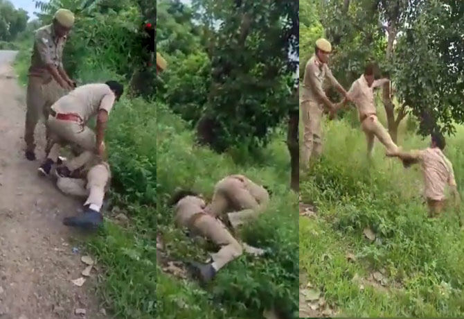 Constable fight with Home guard in UP