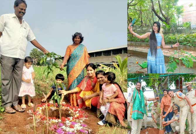 Trees planted in Green India challenge event
