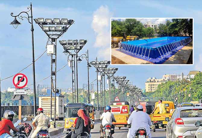 only clay idol Immersion in Hussain Sagar