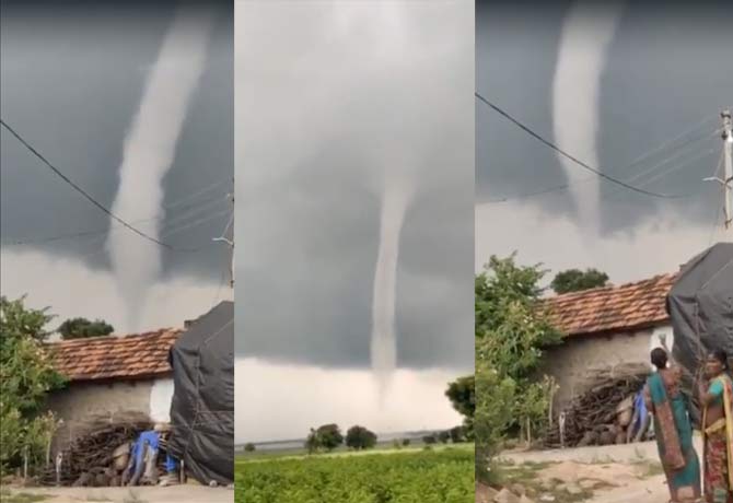 Tornado in Manjeera river