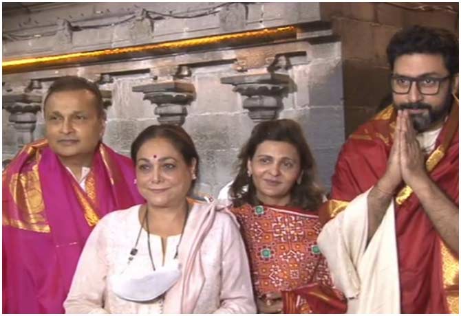 Anil Ambani and Abhishek Bachchan visited Tirumala