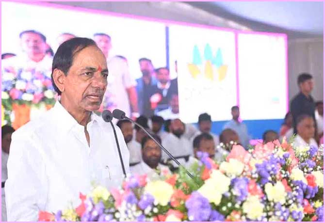 CM KCR speech at Warangal public meeting