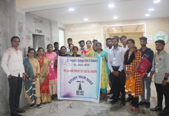 Group of Tamil Nadu students visited TS Commission for Women