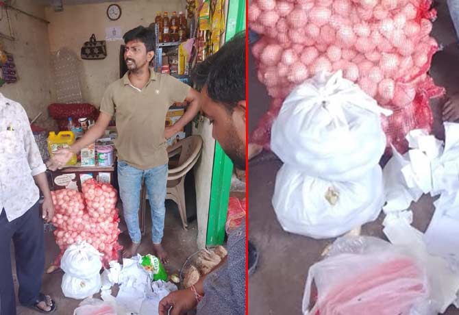 municipal authorities Inspections in shops At Jagtial