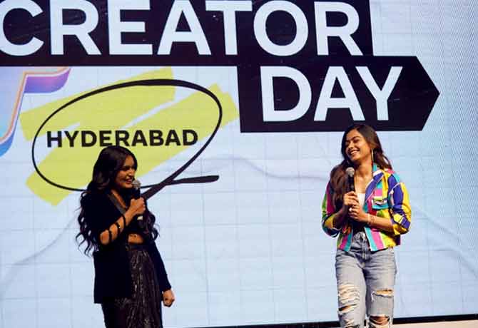 Rashmika Mandanna at Meta Creator Day in Hyderabad