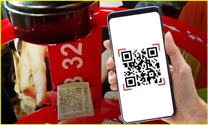 LPG gas cylinder QR Code