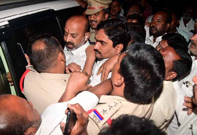 Bandi Sanjay Kumar Arrested in Korutla