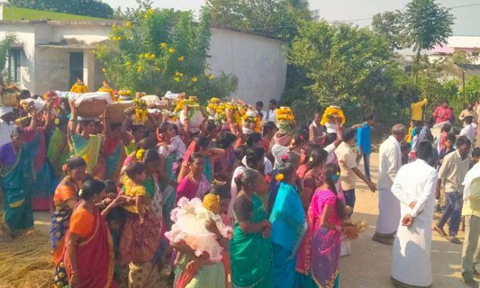 Bonalu festival is celebrated in Salampad village