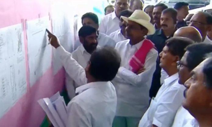 CM KCR inspecting progress of Yadadri Thermal Power Plant works