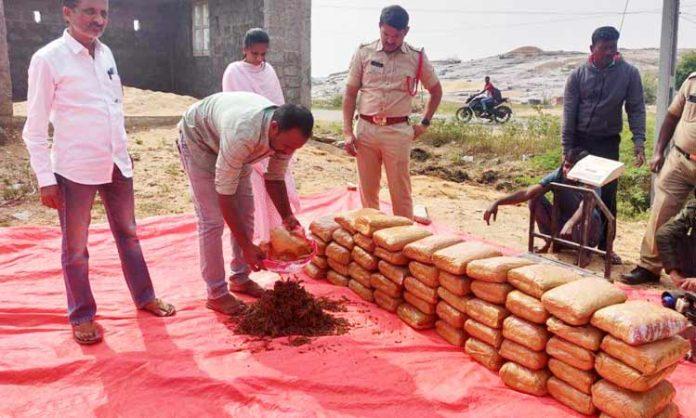 Ganja worth 10 lakh seized