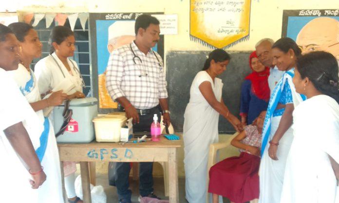 Mega free medical camp in Narwa mandal