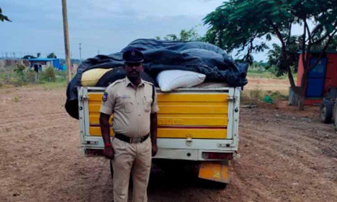 Ration Rice Seized in Gattu in Jogulamba