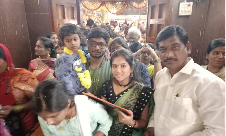 Devotees Crowd in Basara temple