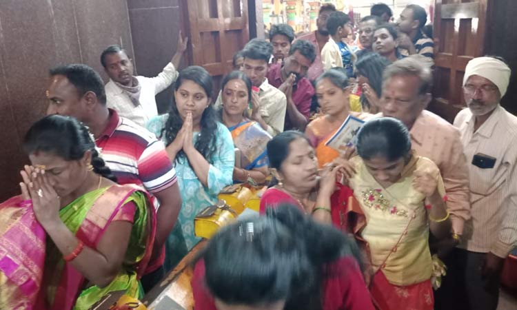 Devotees Crowd in Basara temple