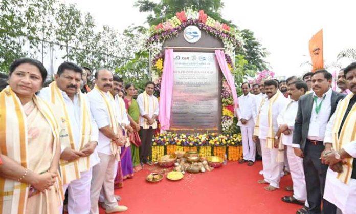Foundation stone for Airport