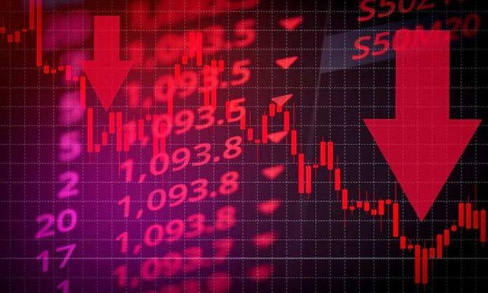Sensex down