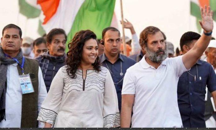 Swara Bhasker and Rahul Gandhi