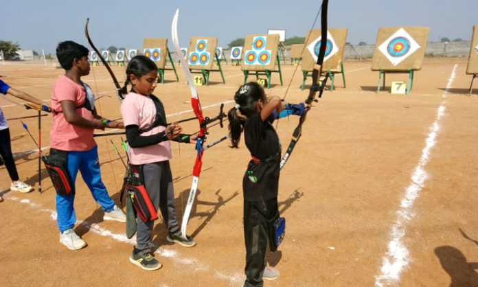 Archery game competition in Kothapally School