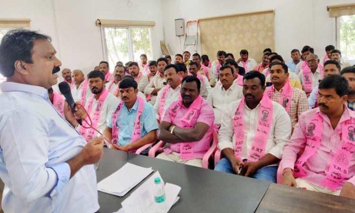 MLA Aruri review with TRS activists