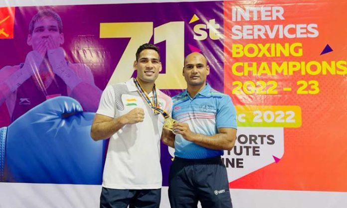 Mohammad Hussamuddin gold in Inter Services Boxing Championship