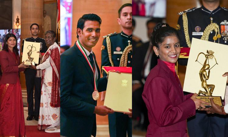 Nikhat Zareen and Akula Sreeja received Arjuna awards