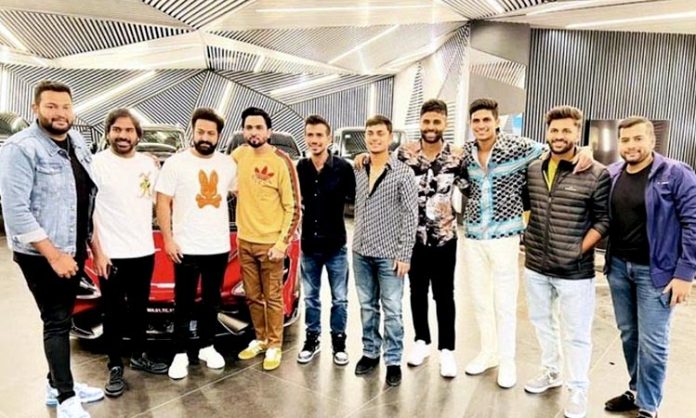 Team India players meet Jr NTR