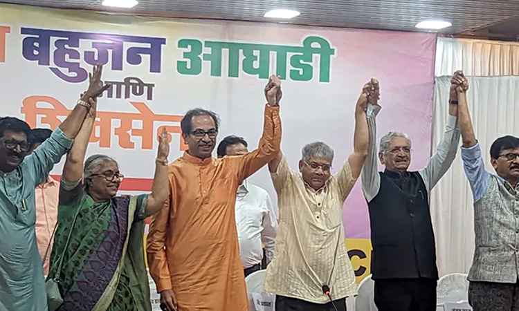 Ambedkar's grandson party alliance with Shiv Sena