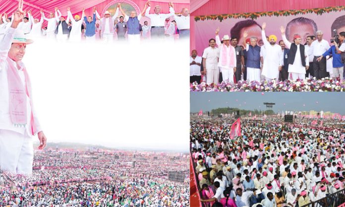 CM KCR speech at Khammam meeting