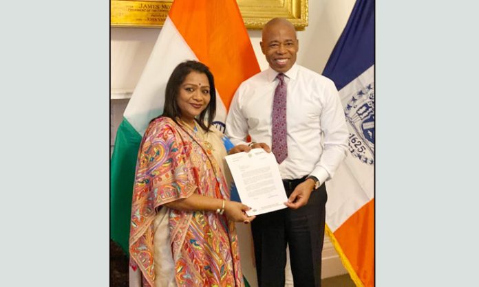 Mayor Gadwal Vijayalakshmi met the Mayor of New York City