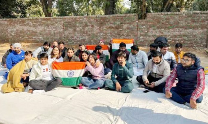 Indian wrestlers flag on WFI president Brij Bhushan