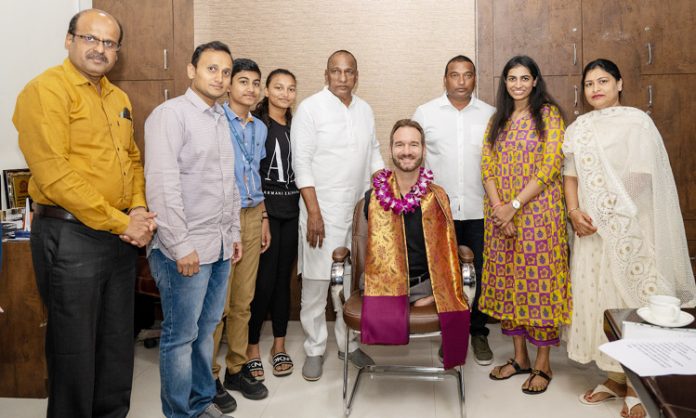 International speaker Nick Vujicic visited Mallareddy University