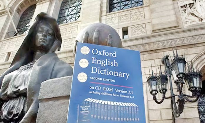 Addition of 800 new words to the Oxford English Dictionary