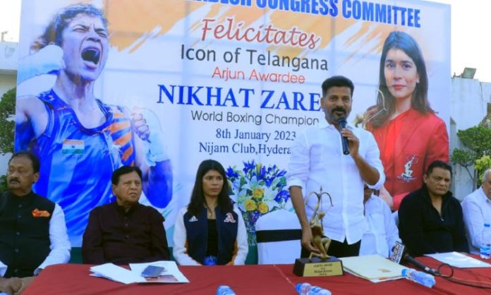 Revanth Reddy about Nikhat Zareen