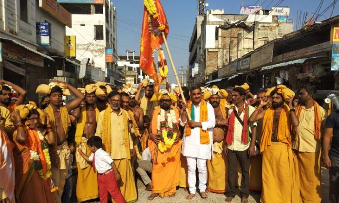 shiva swamula Padayatra Banswada to Srisailam