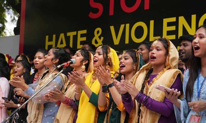 Christian protest in Delhi