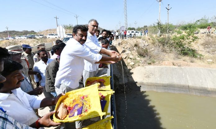 Water to ponds in Dubbaka constituency