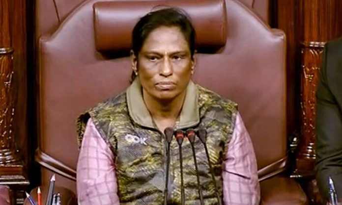 Rajya Sabha Chairman PT Usha in the chair