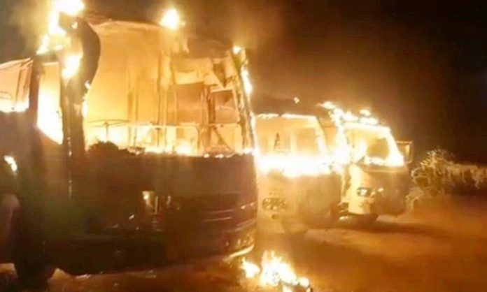 Fire accident in Buses in Hyderabad